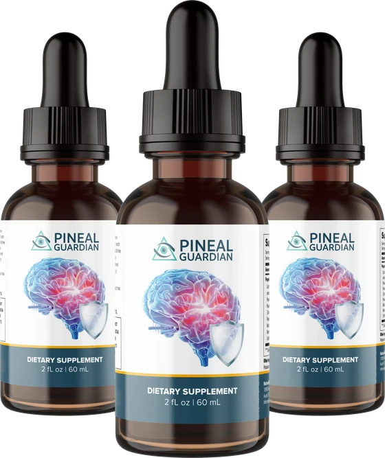 Pineal Guardian liquid drops — three bottles